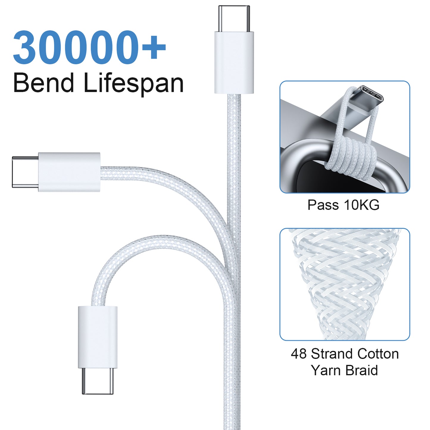 Fast Charging USB C to USB C cable 1m